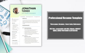 Printable Resume Template PDF Green Yellow Pastel