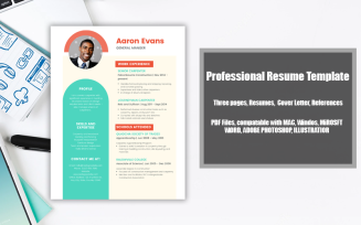 Printable Resume Template PDF Light Green-Tan