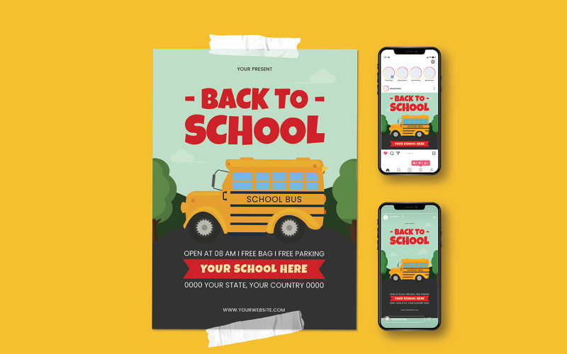 Back To School Promotional Flyer Corporate Identity