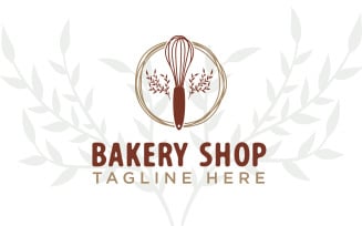 Bakery shop logo template