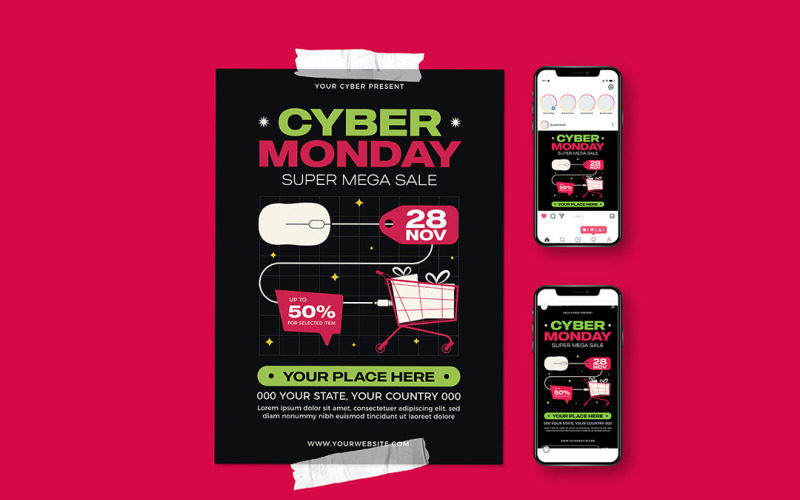 Cyber Monday Promotional Flyer Corporate Identity