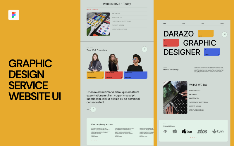 Graphic Design Service Website UI UI Element