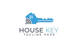 Smart House Key Logo Design
