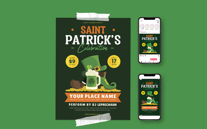 St. Patrick's Celebration Flyer Corporate Identity