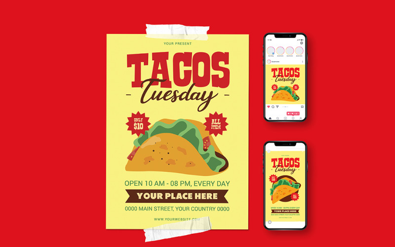 TacosTuesday Promotional Flyer Corporate Identity