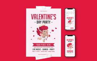Valentine's Party Invitation Flyer