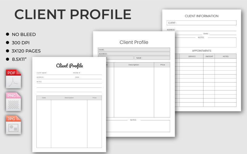 Client profile log | KDP Interior Planner