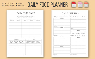 Daily food planner – KDP Interior. This is KDP Interior is 100% tested on Amazon