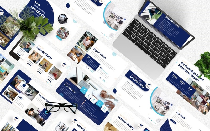 Letrale - Pitch Deck Powerpoint Template PowerPoint Template