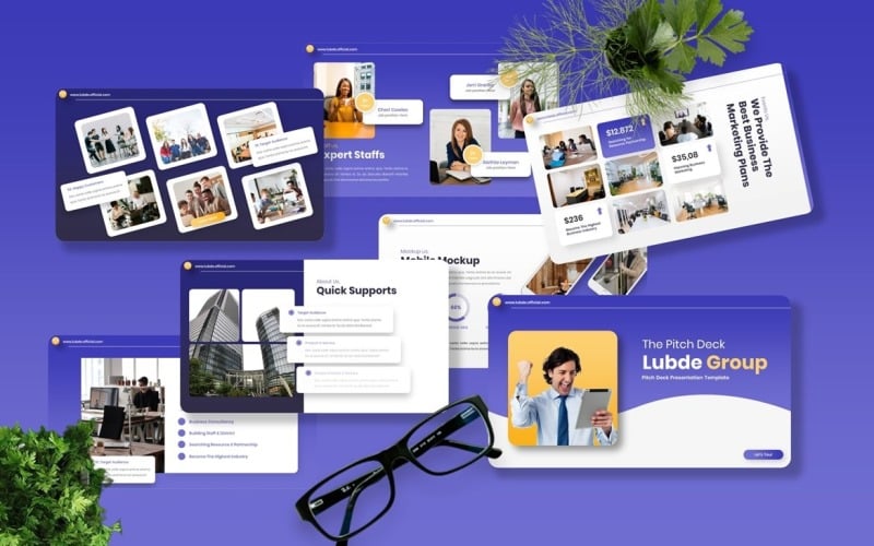 Lubde - Pitch Deck Powerpoint Template PowerPoint Template