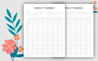 Weekly Timebox Planner Weekly Schedule