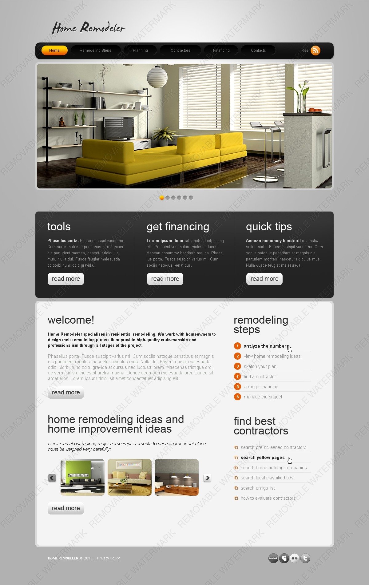Home Remodeling Website Template 31795 by WT Website Templates
