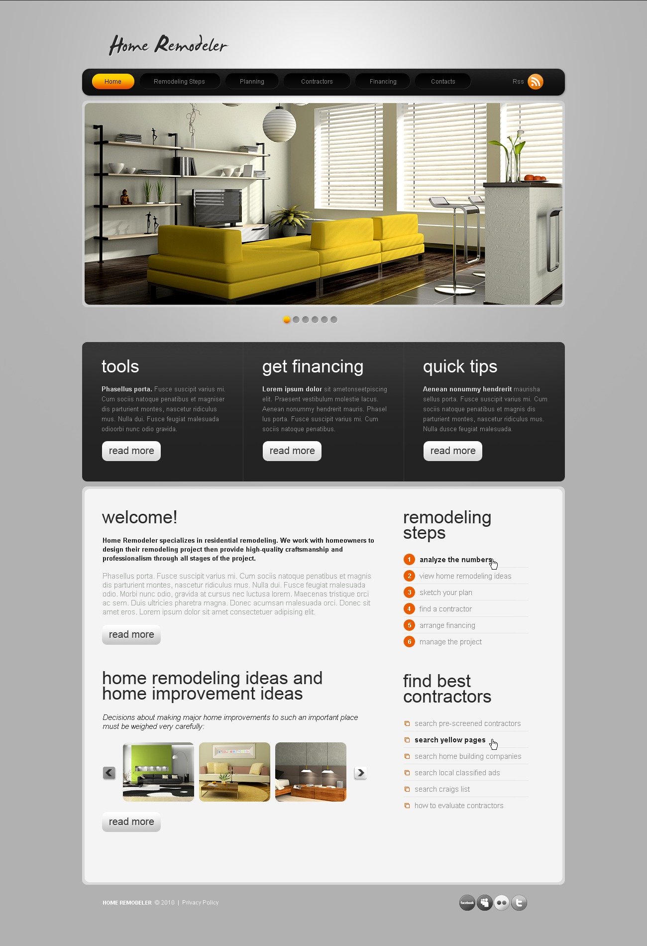 Home Remodeling Website Template #31795