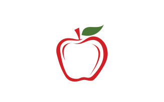 Apple fruits icon logo vector symbol version v11