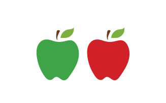 Apple fruits icon logo vector symbol version v12