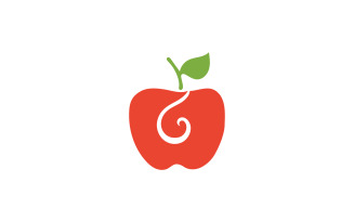 Apple fruits icon logo vector symbol version v13