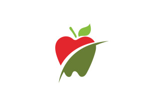 Apple fruits icon logo vector symbol version v14