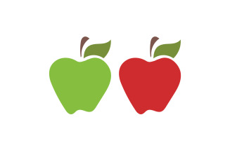 Apple fruits icon logo vector symbol version v15