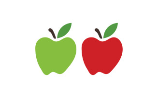 Apple fruits icon logo vector symbol version v18