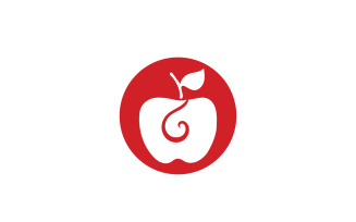 Apple fruits icon logo vector symbol version v5