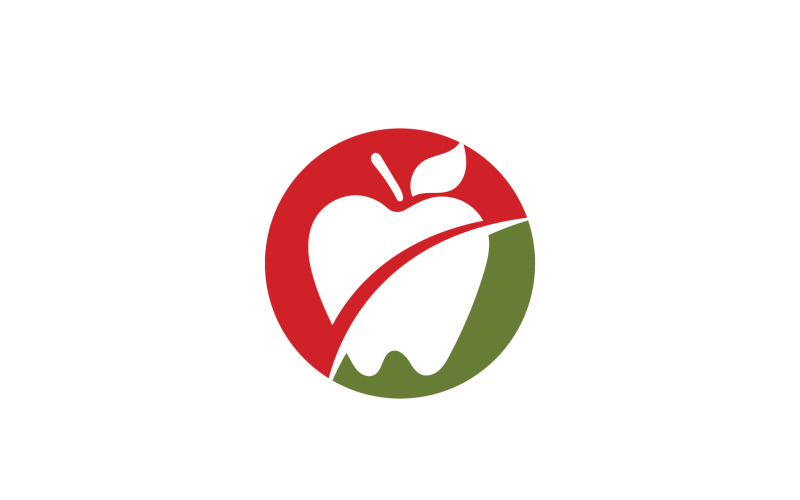 Apple fruits icon logo vector symbol version v6 Logo Template
