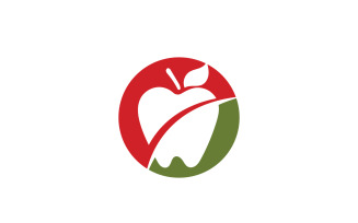 Apple fruits icon logo vector symbol version v6