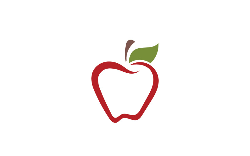 Apple fruits icon logo vector symbol version v7 Logo Template