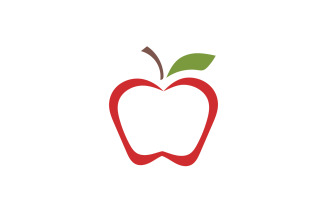 Apple fruits icon logo vector symbol version v8