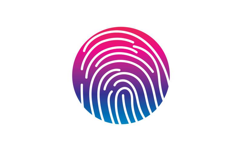 Fingerprint security system logo v2 Logo Template