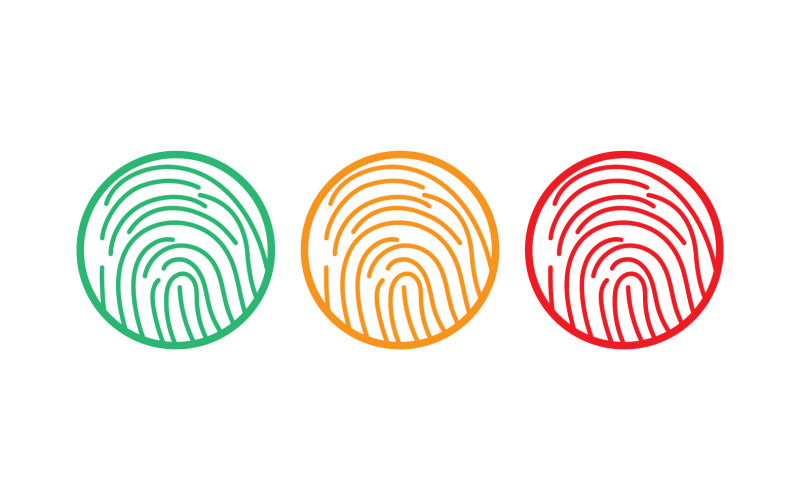 Fingerprint security system logo v3 Logo Template