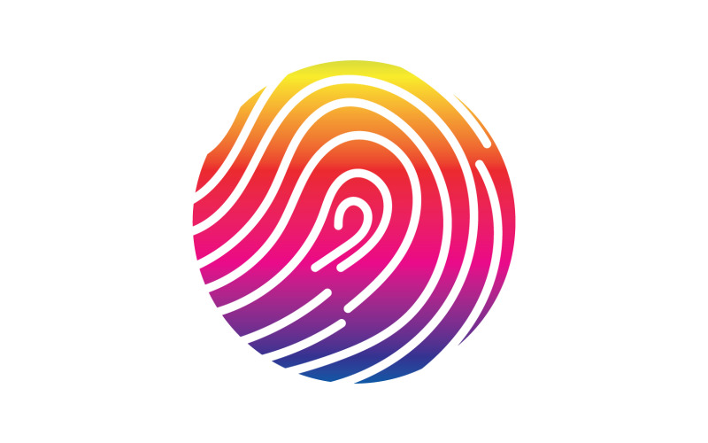 Fingerprint security system logo v4 Logo Template