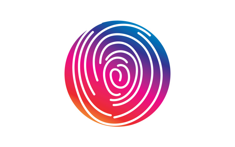 Fingerprint security system logo v5 Logo Template