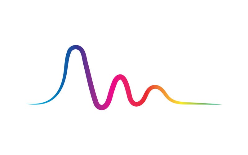 Sound wave music line logo v1 Logo Template