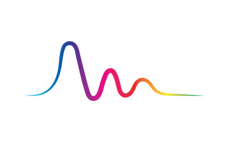 Sound wave music line logo v1