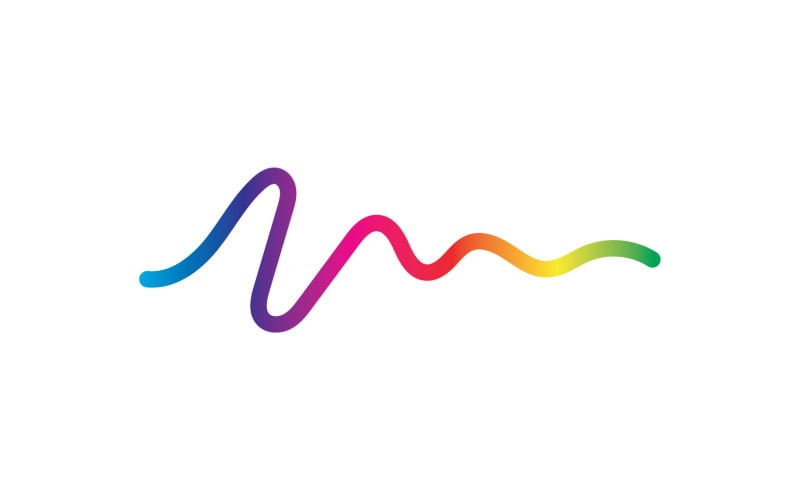 Sound wave music line logo v5 Logo Template
