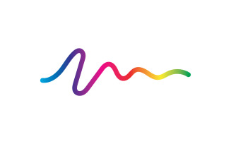 Sound wave music line logo v5