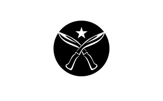 War commando knife icon logo vector version v11