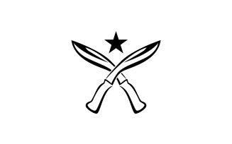 War commando knife icon logo vector version v13