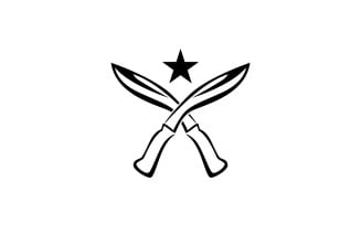 War commando knife icon logo vector version v13