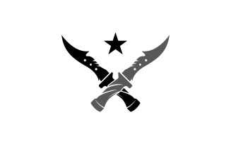 War commando knife icon logo vector version v14