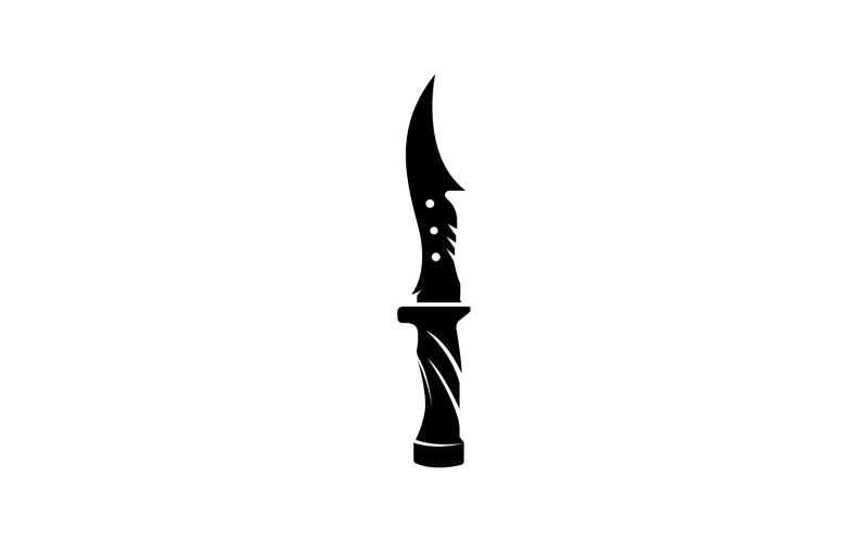 War commando knife icon logo vector version v4 Logo Template