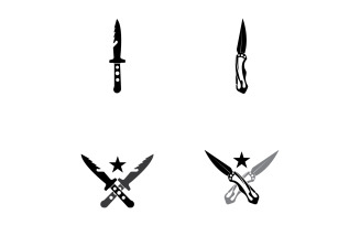War commando knife icon logo vector version v5