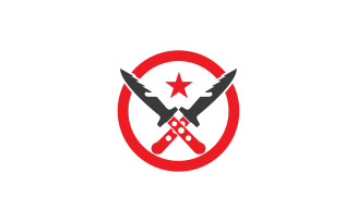 War commando knife icon logo vector version v7