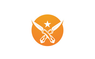 War commando knife icon logo vector version v8
