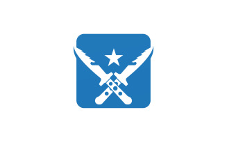 War commando knife icon logo vector version v9