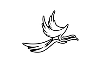 Bird wing flying animal logo vector design version 10