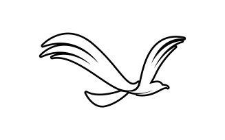 Bird wing flying animal logo vector design version 11
