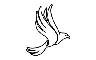 Bird wing flying animal logo vector design version 12