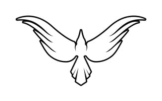 Bird wing flying animal logo vector design version 14