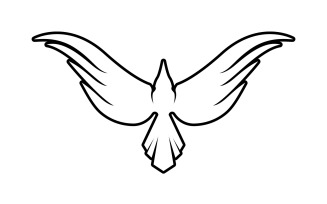Bird wing flying animal logo vector design version 14